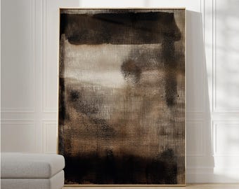 Moody Textured Abstract WabiSabi Art, Vintage Brown Sky Print, Japandi Moody Art, Abstract Pinterest Art, Minimalist Art, Large Wall Decor