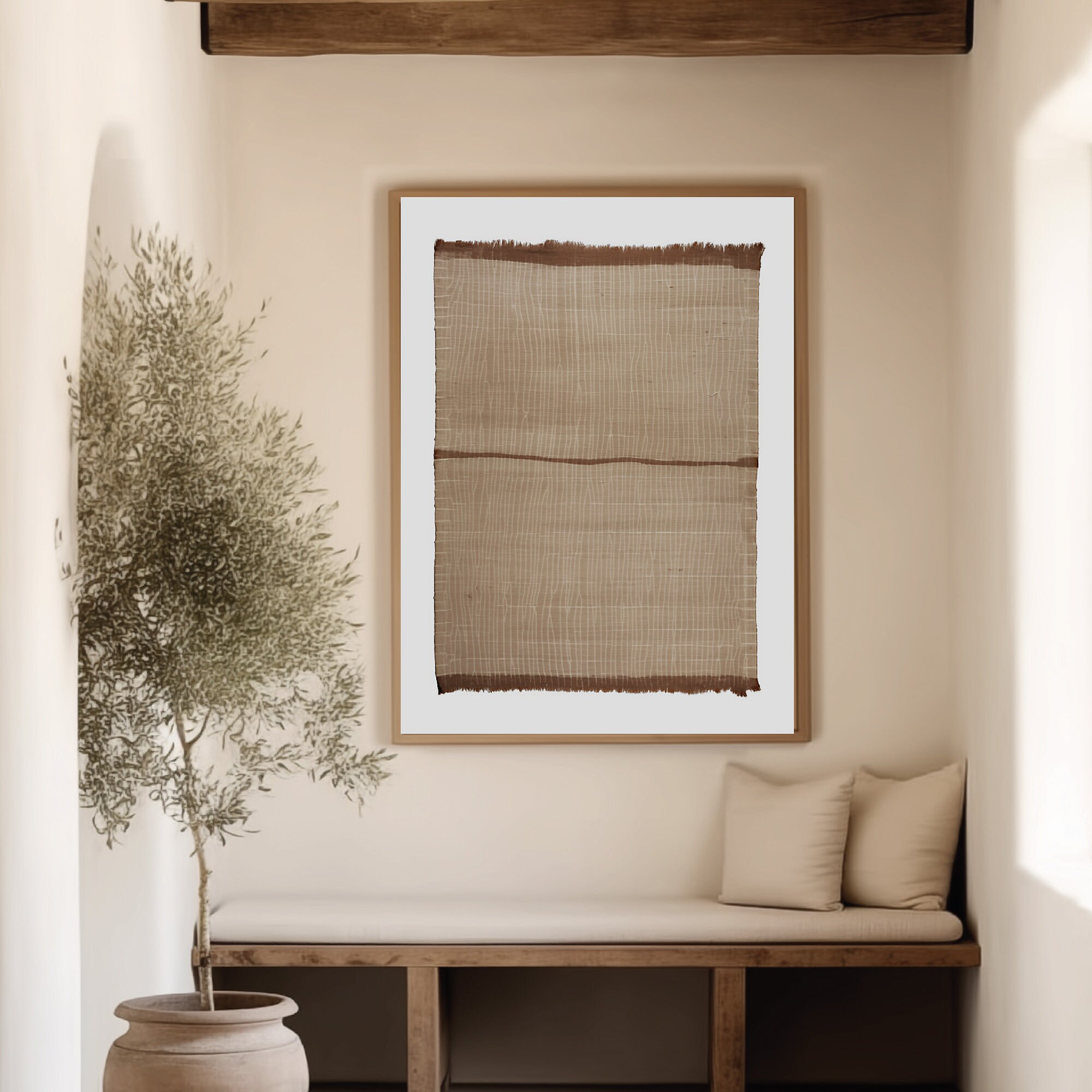 Large Neutral Wabi Sabi Wall Art, Minimalist Poster, Earth Tone Print ...