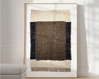 Zen Abstract Wabi Sabi  Art, Printable Collage Wall Decor, Beige Japandi Art Print, Minimalist Scandinavian Poster, Neutral Gallery Wall