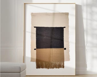 Textile Wabi Sabi Art, minimalist beige painting digital print, Extra Large Art, modern beige Decor, Texture Large Art Work, Living room Art