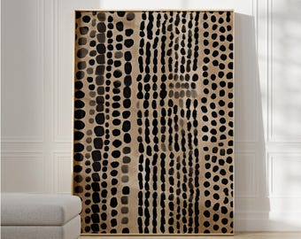 Wabi-Sabi Abstract Art Print: Tribal Japandi Geometric Poster (Digital Download)