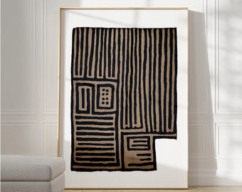 Large WabiSabi Wall Art, minimalist poster, modern home decor art, neutral brown print, Japandi texture art, earth tone print, zen wall art