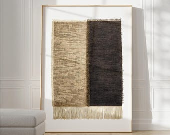 Zen Wabi Sabi Printable Art, Abstract Collage Wall Decor, Beige Japandi Art Print, Minimalist Scandinavian Poster, Neutral Gallery Wall