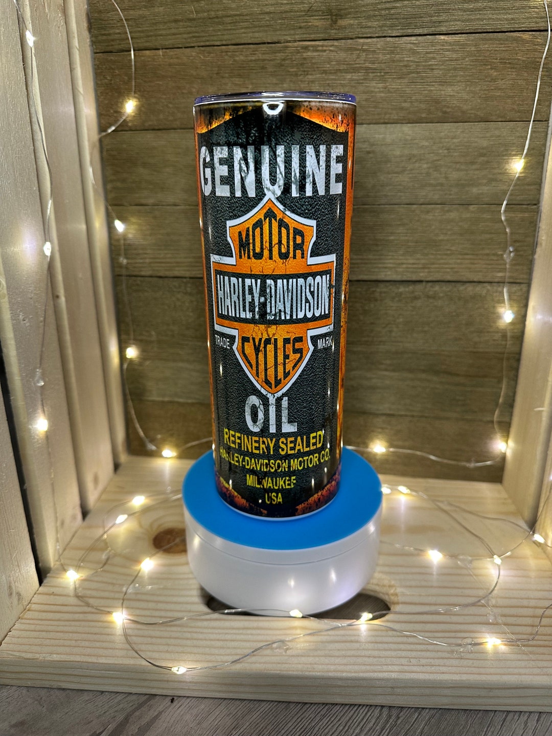 Harley Davidson Oil Filter 20oz Stainless Steel Tumbler! Etsy