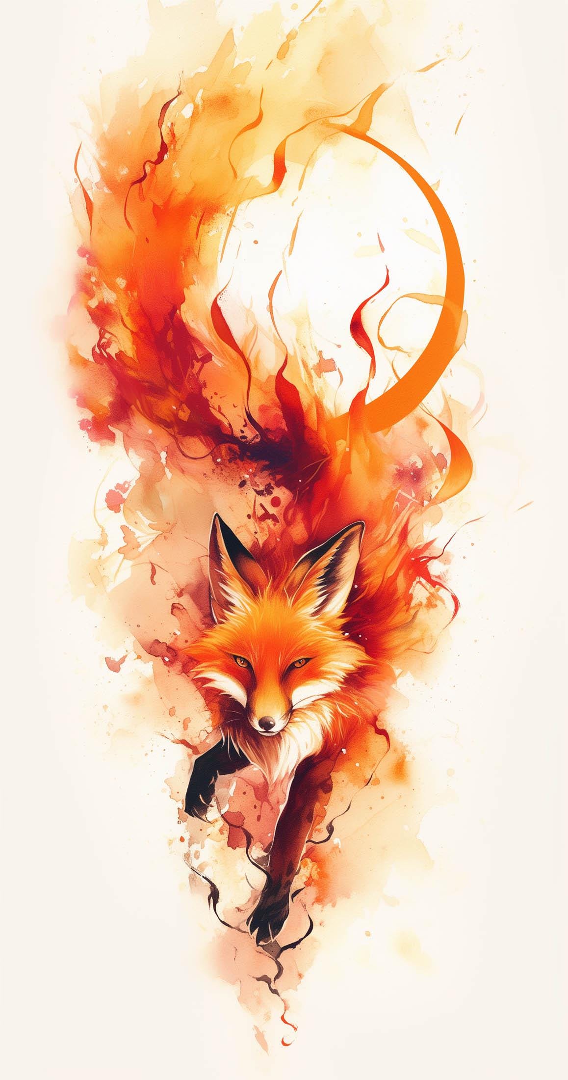 12 JPG Watercolor Fox Clipart – Fiery Forest Animal Art, Digital ...