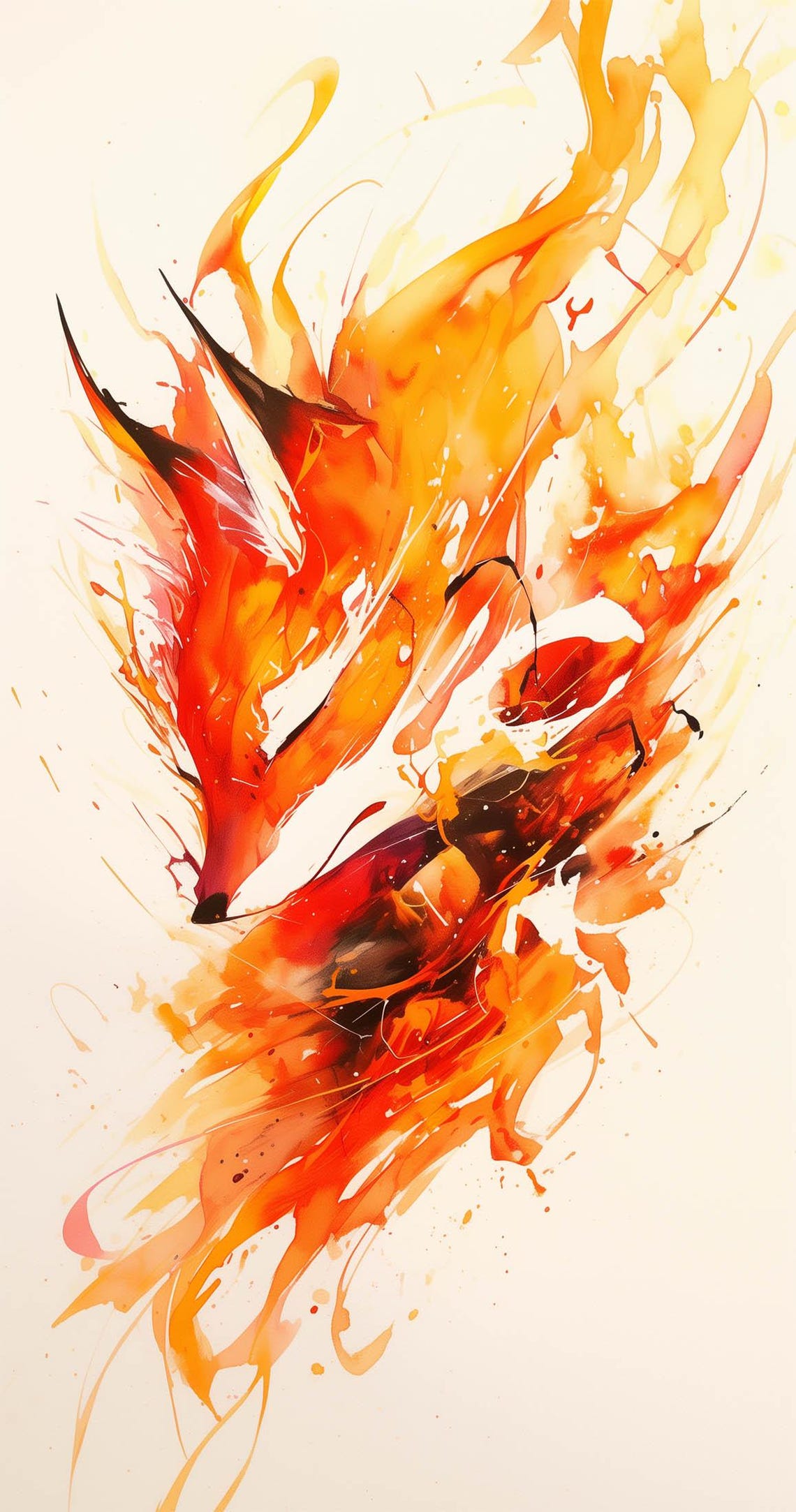 12 JPG Watercolor Fox Clipart – Fiery Forest Animal Art, Digital ...