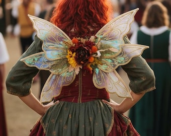 Gold Glitter Fairy Wings – Renaissance Fair Costume, Cosplay