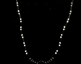 Beaded Necklace - Black & Ivory