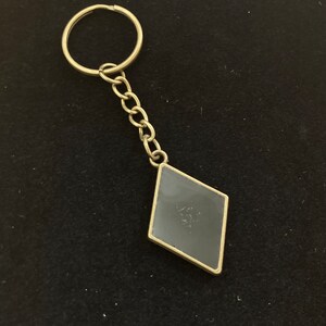 Nyckelring i brons med diamanter i harts - Blacking Resin Art