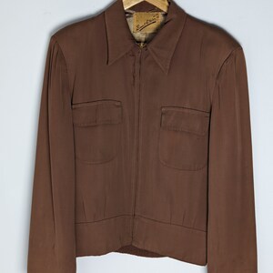 Vintage Brown Gabardine Jacket