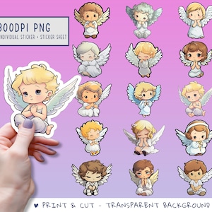 Little Angels Print and Cut stickers, sticker png, printable stickers, sticker designs, stickers png, sticker downloads, sticker cricut