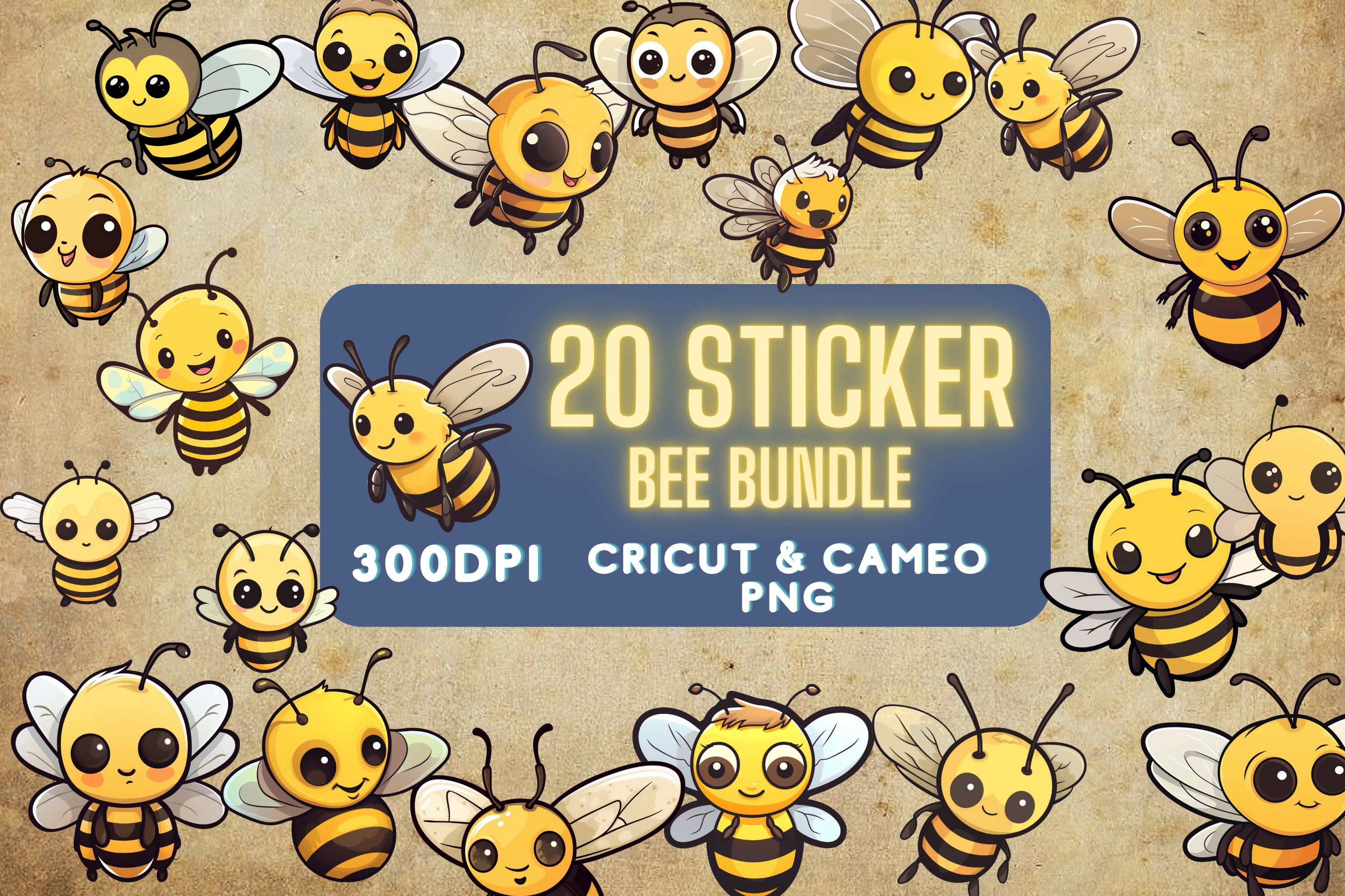 Cute Bee Sticker Bundle