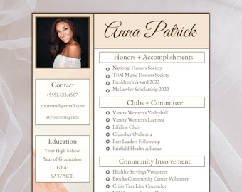 Boho Sorority Resume Template: Rush Recruitment (Digital Download)