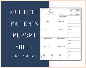 Nurse Report Sheet Bundle: Med Surg, ICU, SBAR (PDF)