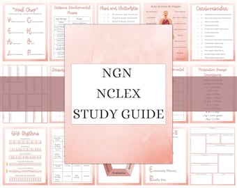 NCLEX Study Guide: Nursing Notes & Concept Maps (Digital Product)