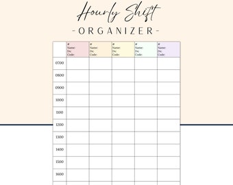 Nurse Hourly Shift Organizer: I&O Tracker (PDF)