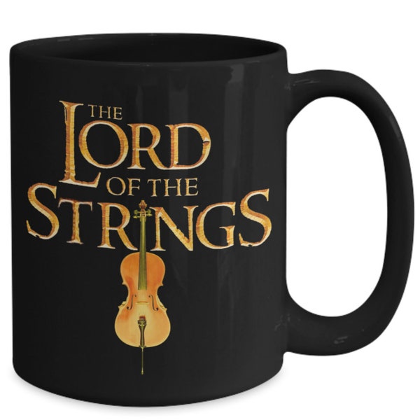 Double Bass Player Coffee Mug | Orchestra String Bass Player | Bull Fiddle Player | Contrabass Musician Gift | Lord of The Strings | Lord...