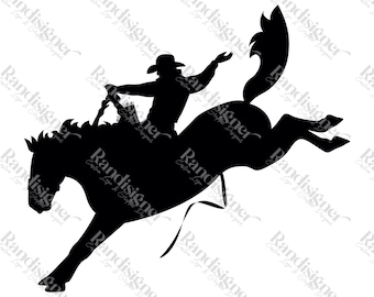 Saddle Bronc Rider Silhouette PNG SVG