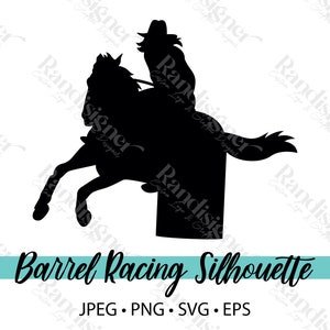 Rodeo Barrel Racer Silhouette PNG SVG
