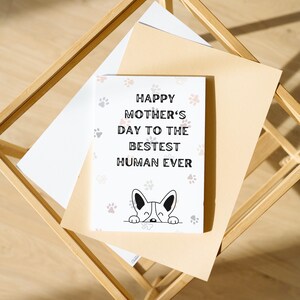 Mamá Perro, Mejor Humano, Día de la Madre, Tarjeta de Descarga Digital, Personalizable, Imprimible