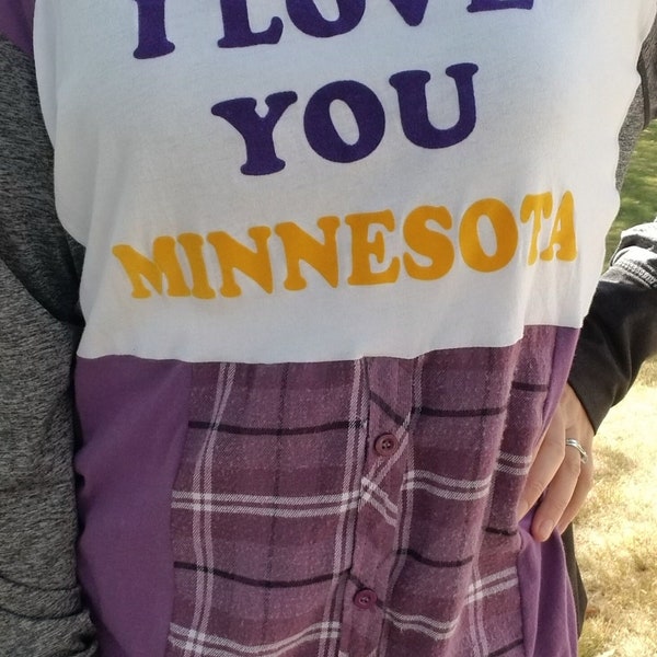 Reworked | Minnesota Vikings | SKOL | NFL | Football | I Love You MN | Upcycle | Patchwork