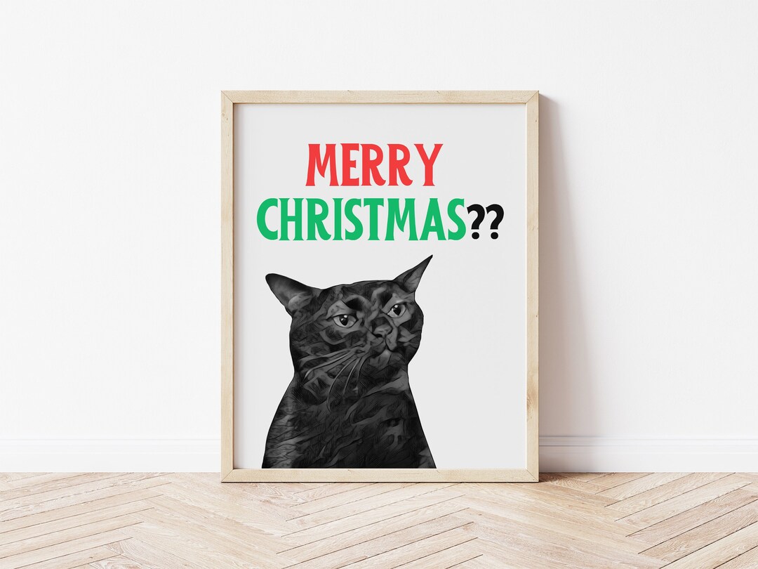 Funny Meme Cat Printable File Funny Cat Wall Decor Cat - Etsy