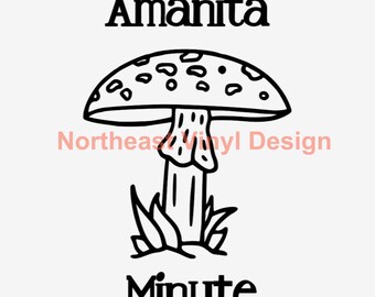 Amanita Minute Mushroom Vinyl Decal