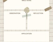 Bible Study Printable Journal | Neutral Christian Study Worksheet | Scripture Reflection Page | Bible Verse Notes | Prayer Journal PDF