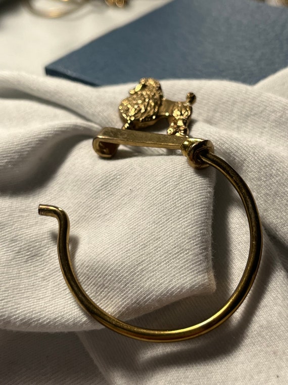 Christopher Jupp Handwrought Brass Dog Key Ring 1… - image 4