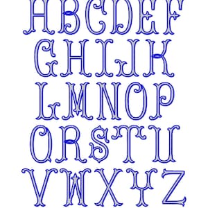 alphabet font available in stripe or solid embroidery