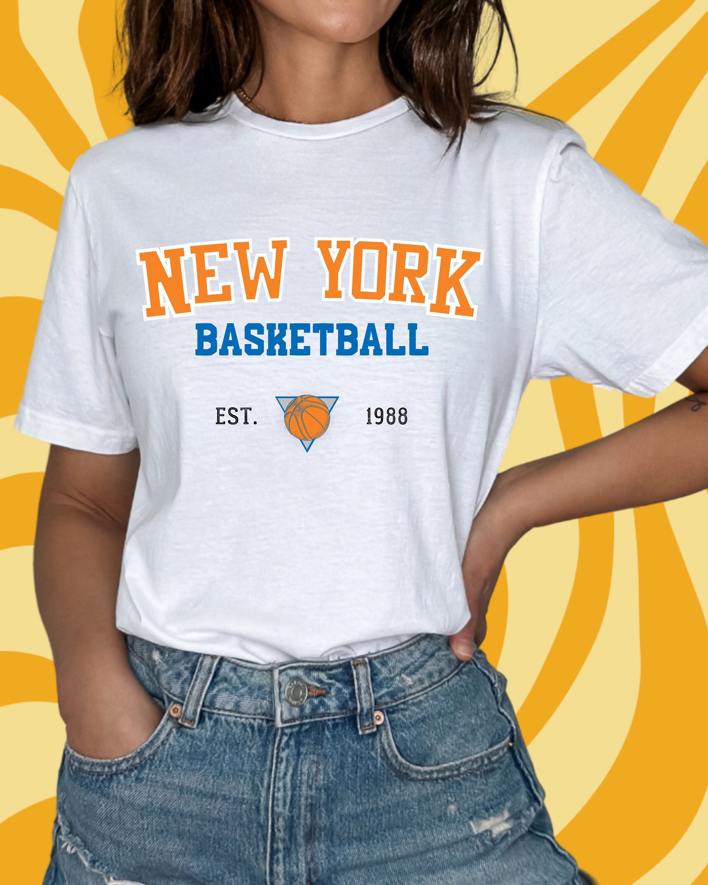 NBA Basketball League Teams RARE Vintage UNK 90'S White XL Graphic T-Shirt