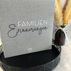 Fotoalbum Leinen personalisiert / Fotoalbum Namen / Geschenk zur Taufe / Hochzeitsalbum / Geburt / Jahrestag / Gästebuch / Babyalbum / JGA Bild 2