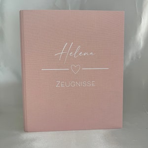 Personalized certificate folder / linen folder / special gift for school enrollment / DIN A4 / certificate folder schoolchild / finally schoolchild