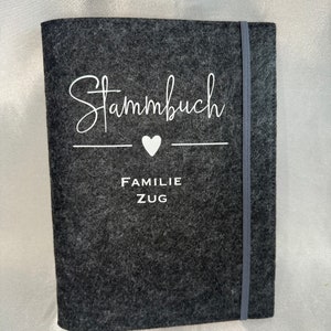 Stammbuch der Familie / Stammbuch Filz / Filzmappe / Heiratsurkunde / Geburtsurkunde / mit Folien / personalisiert / A5 / Sichtbuch Bild 9