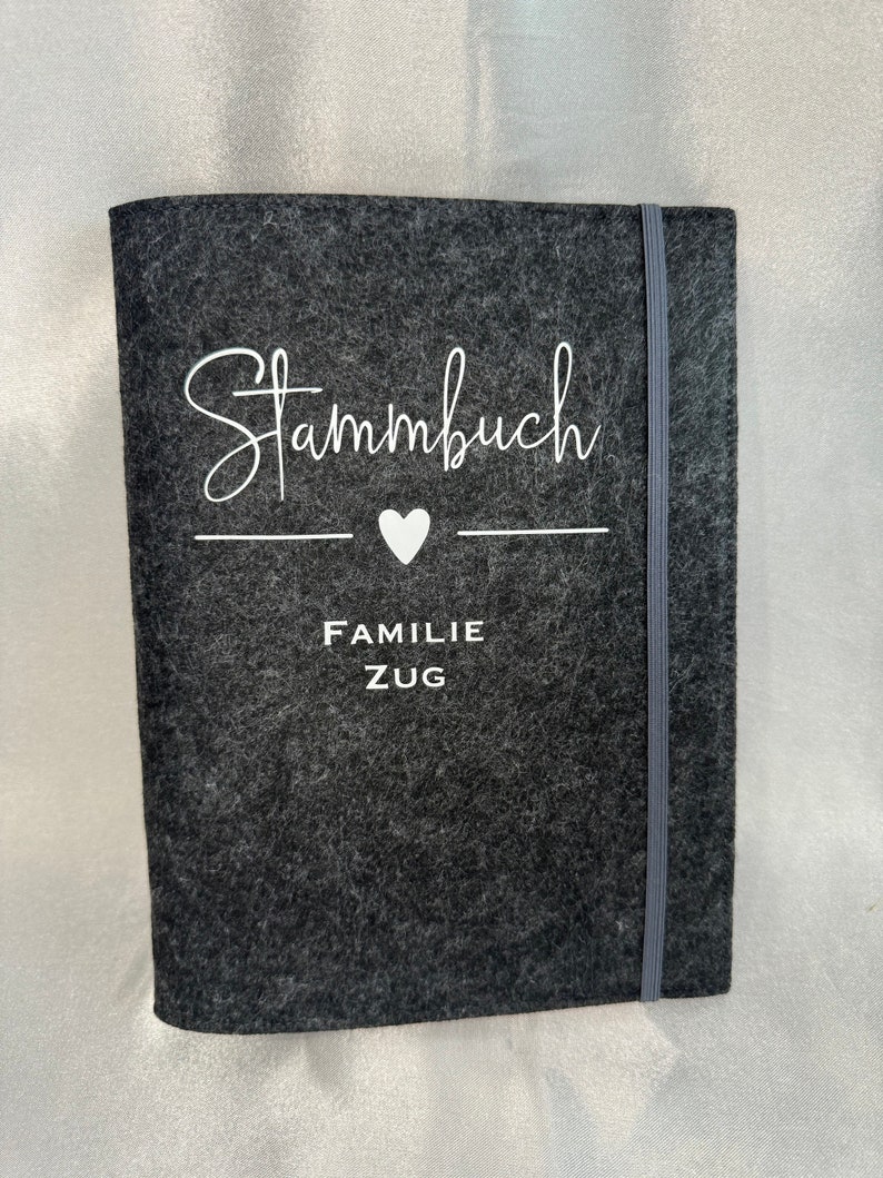 Stammbuch der Familie / Stammbuch Filz / Filzmappe / Heiratsurkunde / Geburtsurkunde / mit Folien / personalisiert / A5 / Sichtbuch Bild 9