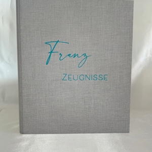 Personalized certificate folder / linen folder / special gift for school enrollment / DIN A4 / certificate folder school child / finally school child