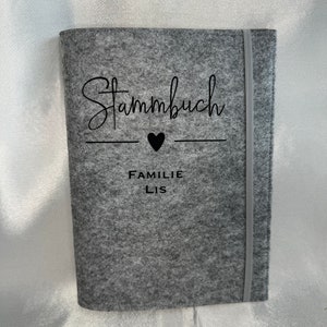 Stammbuch der Familie / Stammbuch Filz / Filzmappe / Heiratsurkunde / Geburtsurkunde / mit Folien / personalisiert / A5 / Sichtbuch Bild 7