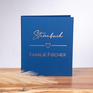 Stammbuch A4 Leinen / Stammbuch der Familie Leinenordner / Hochzeit / Standesamt / Heiratsurkunde / Geburtsurkunde / personalisiert / Herz
