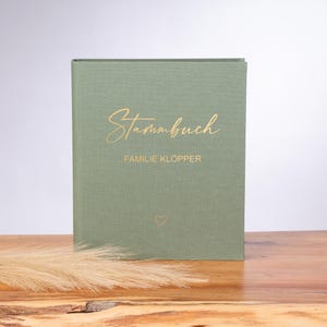 Stammbuch A4 Leinen / Stammbuch der Familie Leinenordner / Hochzeit / Standesamt / Heiratsurkunde / Geburtsurkunde / personalisiert / Herz