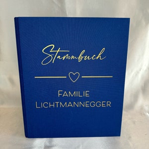 Stammbuch A4 Leinen / Stammbuch der Familie Leinenordner / Hochzeit / Standesamt / Heiratsurkunde / Geburtsurkunde / personalisiert / Herz