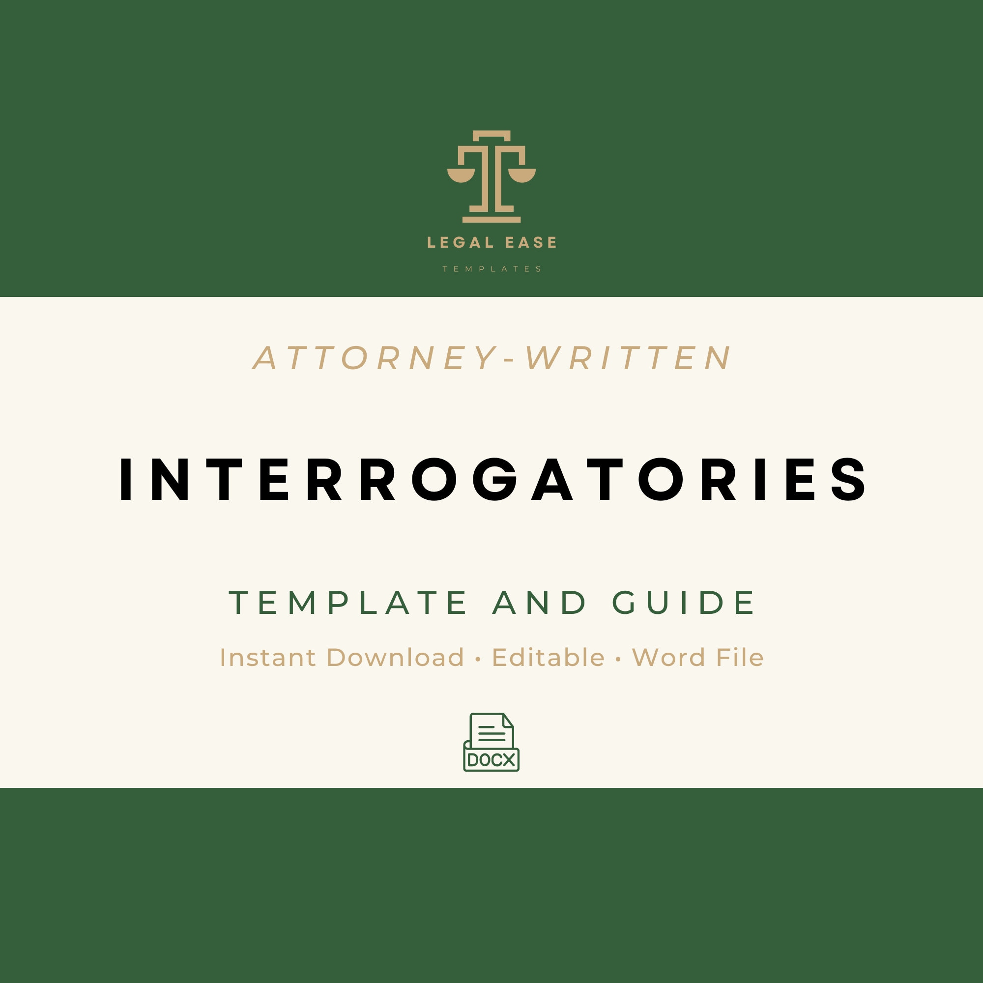 Collection Defendant’s Interrogatories | Discovery Legal Template ...