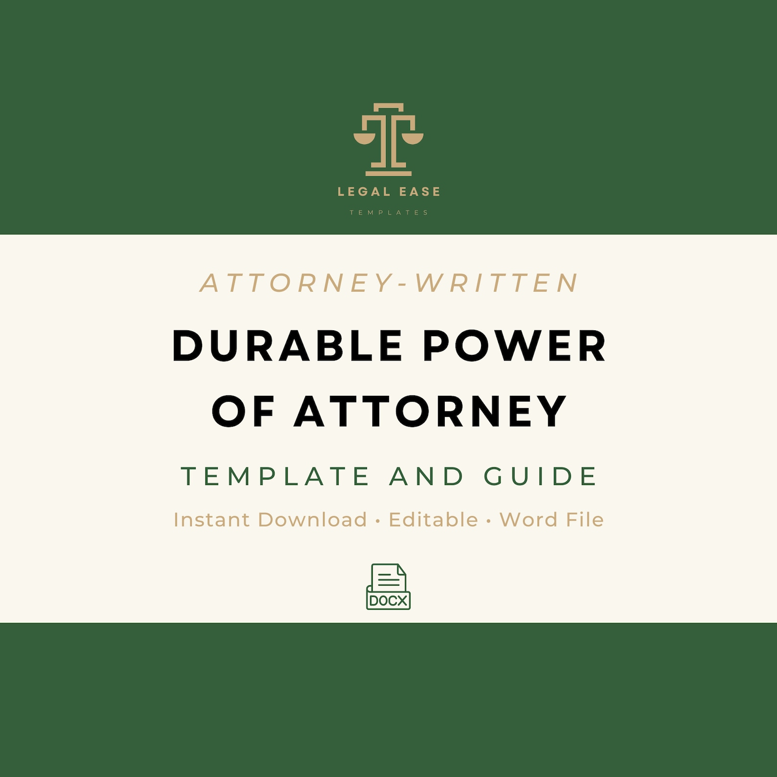 Durable Power of Attorney| Legal Template | Attorney-written | Pro Se ...