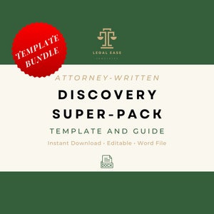 Die Super-Pack-Kollektion des Angeklagten | Entdeckung Rechtliche Vorlagen | Anwältin | Pro Se Form | Bearbeitbarer Word Download
