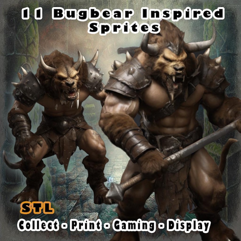 Bugbear Sprites: 3D Printable STL Files for Tabletop RPG (group) - Etsy