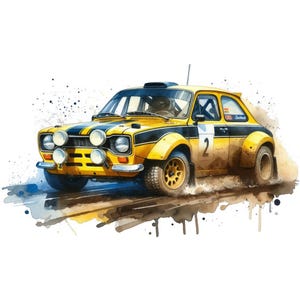 12 YELLOW Rally Cars Png Bundle,high Quality Png,rally Car Transparent ...