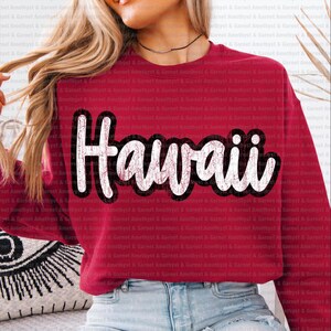Hawaii Typography State Design | Digital Download | PNG File | Sublimation and DTF Design | Distressed Design | Retro Typewriter