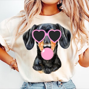 Dackel Hunde Illustration Geschenk Weiner hund niedlicher dachshund hund niedlicher dachshund hund sublimation valentinsgruß sublimation liebe