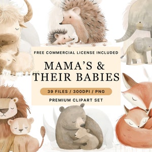 Boho Baby Doodle Clipart Set - Imágenes Prediseñadas de animales de guardería para invitación de baby shower - Imágenes Prediseñadas de animales Doodle - Imágenes Prediseñadas Boho recién nacido