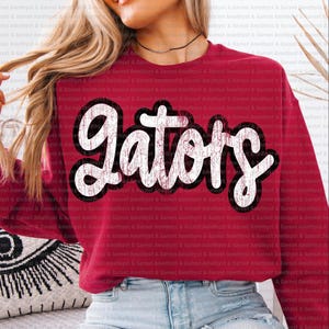Gators retro typography distressed School Spirit PNG, School Mascot, Go Team, Preppy Mascot Png, Trending Png, Jackets varsity DTG DTF