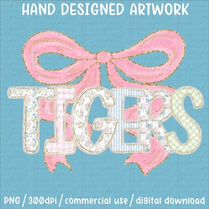 Retro Tigers Team Mascot Varsity Grand Millennial PNG Coquette Mascot Png, School Spirit PNG School Mascot Go Team Preppy Mascot Trending